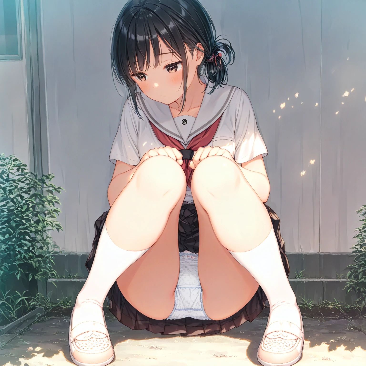 しゃがみパンチラ 画像1