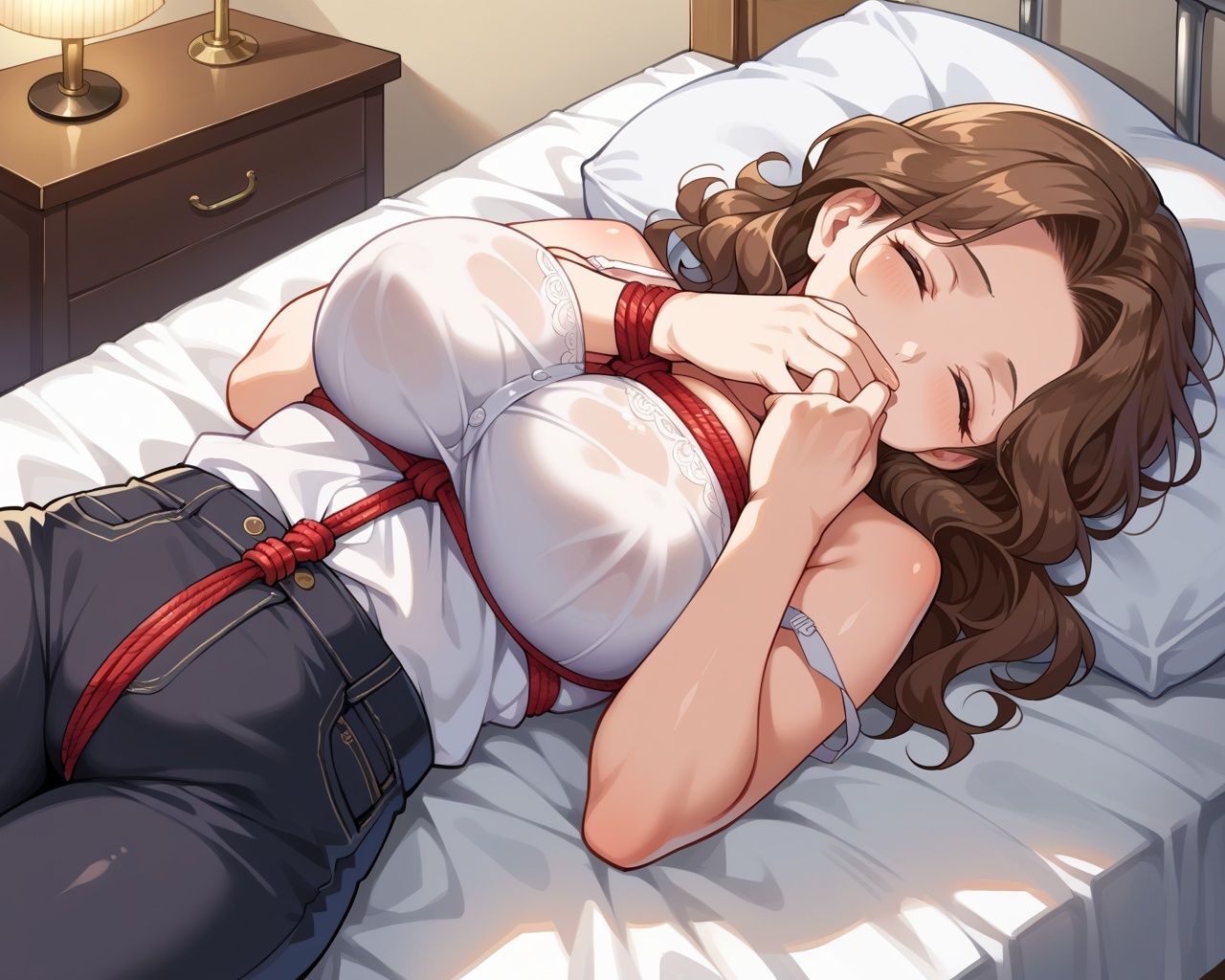 出張時に出会した爆乳人妻を縛って寝取り溺れる 画像7
