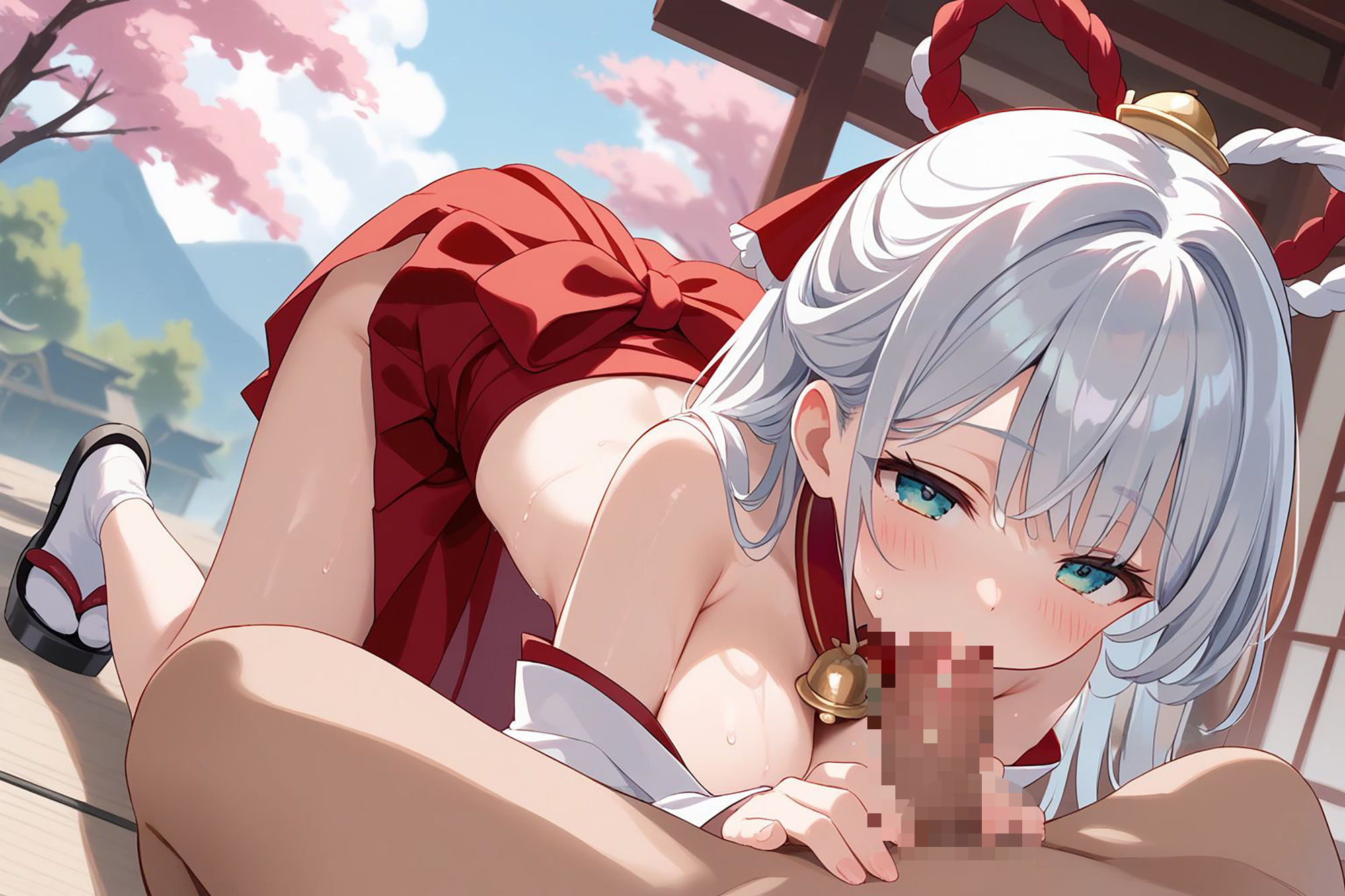 サンプル画像6:奉仕学園〜学園の可愛いギャルとヤリまくり生活！！〜巫女コスプレ編vol.2〜 【CG500枚】(ぽるるん) [d_569242]