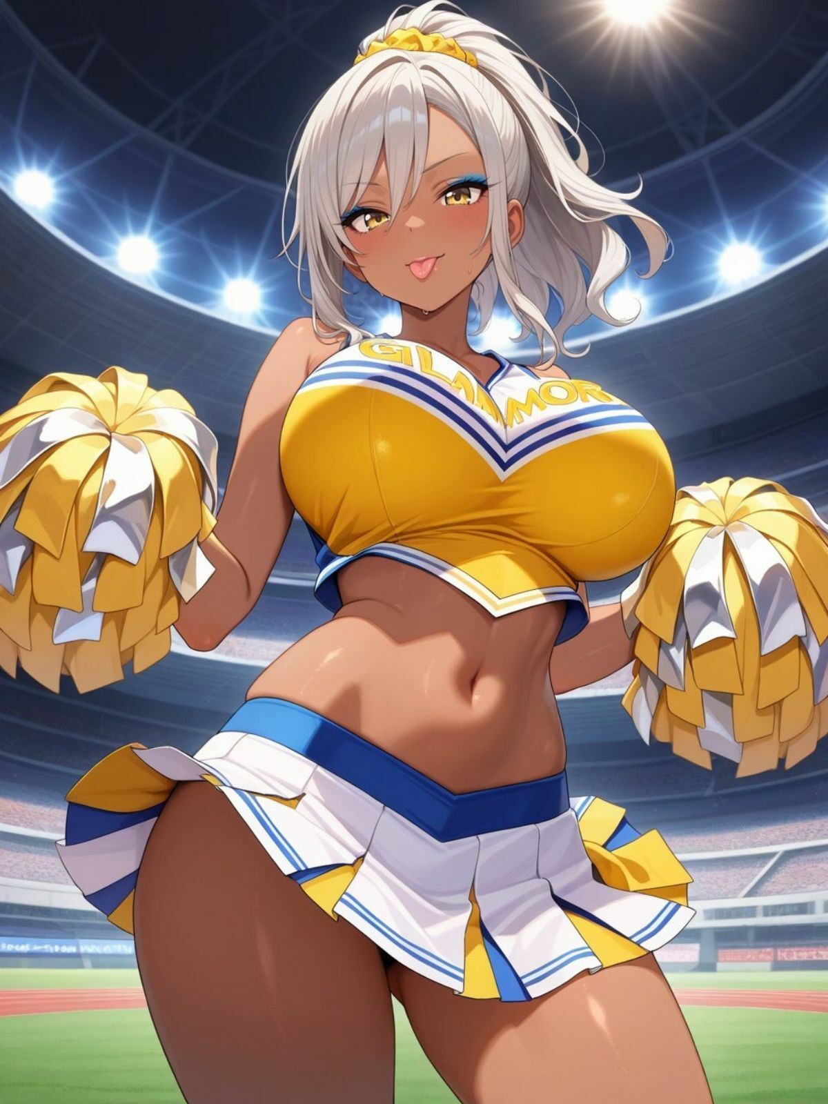 爆乳黒ギャルチアガール!スタジアムでやりたい放題! 画像9