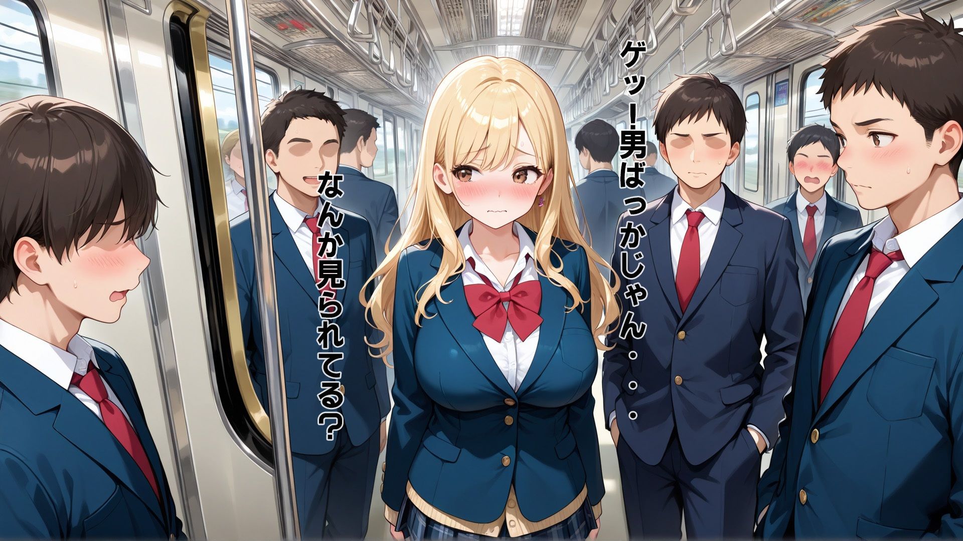 射精専用車車両に迷い込んでしまったJK 画像1