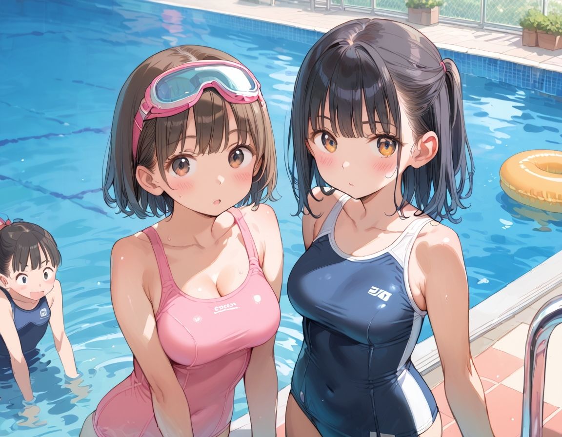 妹のスク水めくって挿れて即中出し 画像1