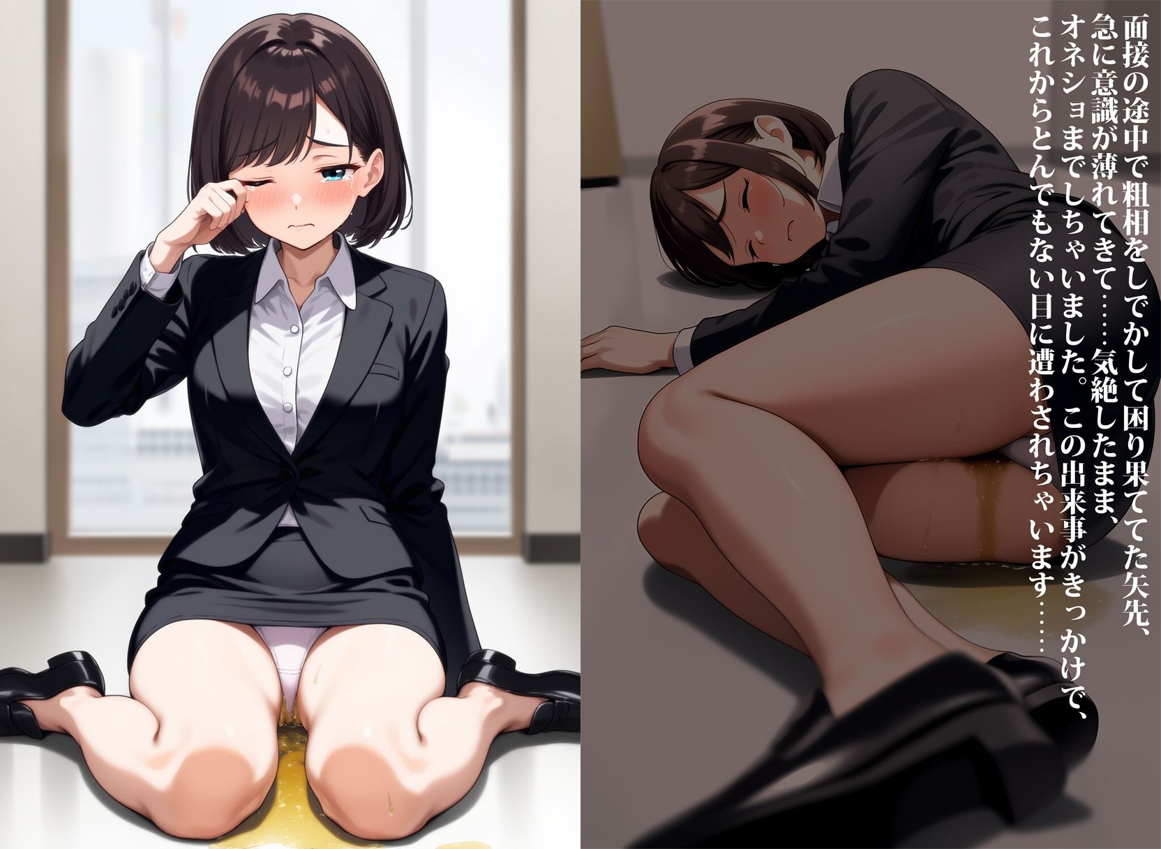 業務命令でオムツ失禁させられる慰安OL 画像1