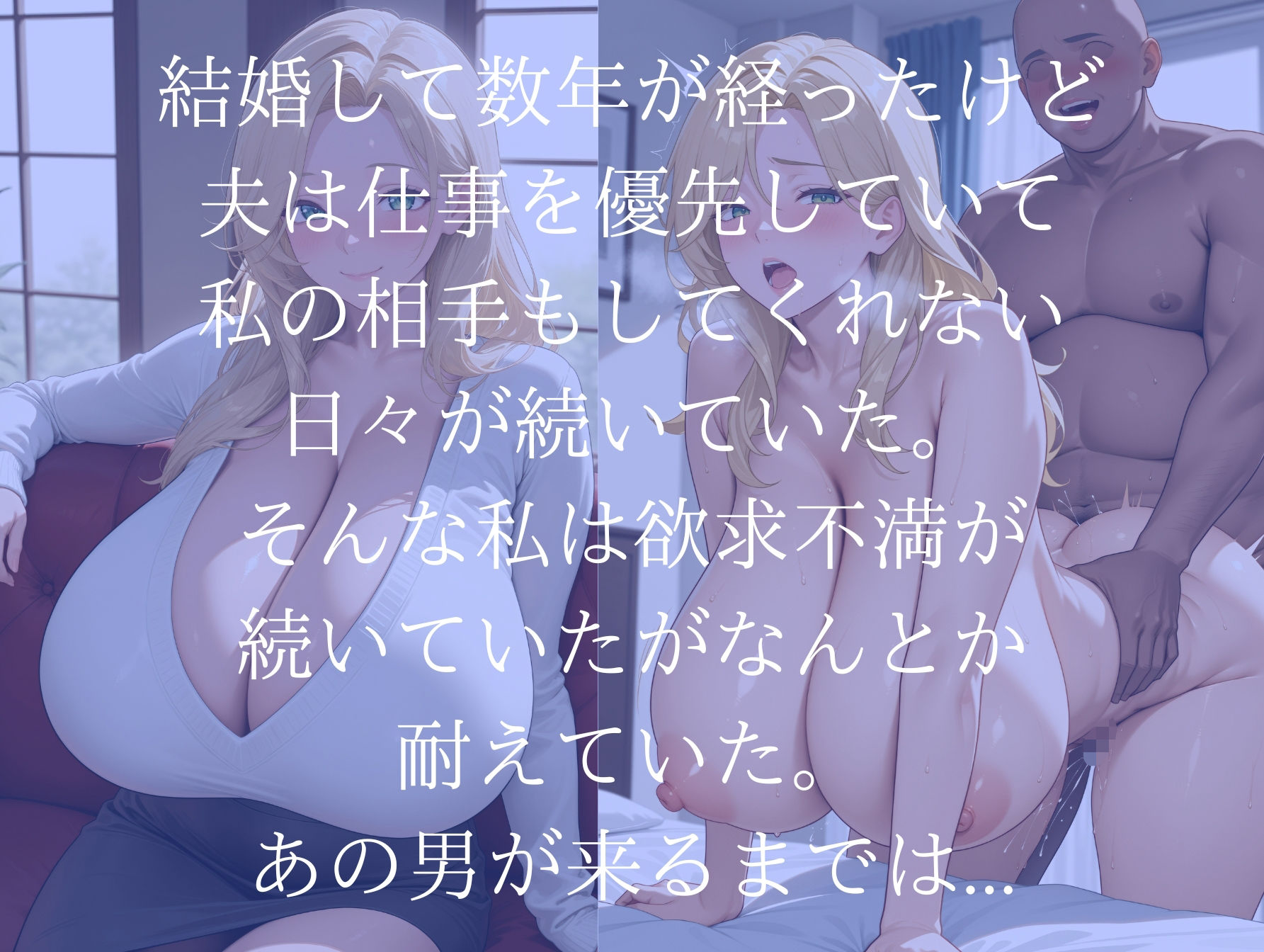 サンプル画像1:セックスレスに悩む爆乳人妻が中年汚ちんぽで快楽堕ち(（株）zou乳業) [d_569494]