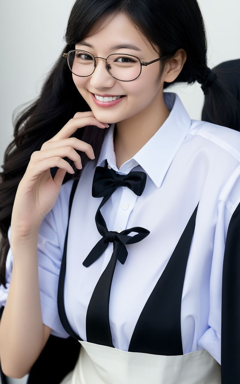 サンプル画像1:AI美女写真集┃眼鏡美人(AI美女写真集┃清楚な大人) [d_569542]