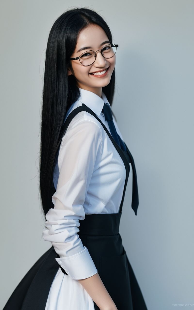 サンプル画像2:AI美女写真集┃眼鏡美人(AI美女写真集┃清楚な大人) [d_569542]