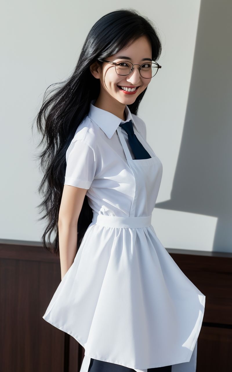 サンプル画像4:AI美女写真集┃眼鏡美人(AI美女写真集┃清楚な大人) [d_569542]