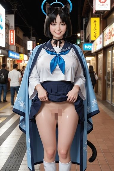桐生◯キョウ えちえちコスプレ【ブルーア〇カイブ】 画像1