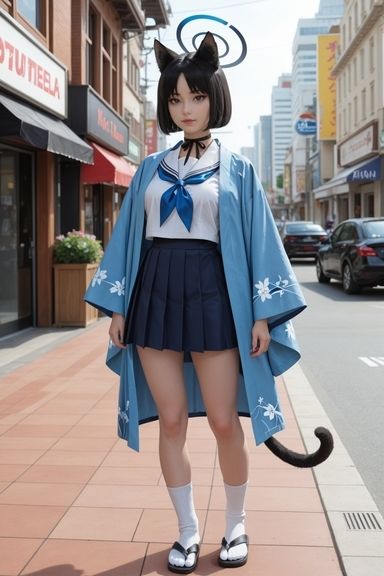 サンプル画像2:桐生◯キョウ えちえちコスプレ【ブルーア〇カイブ】(コスプレ研究所) [d_569737]