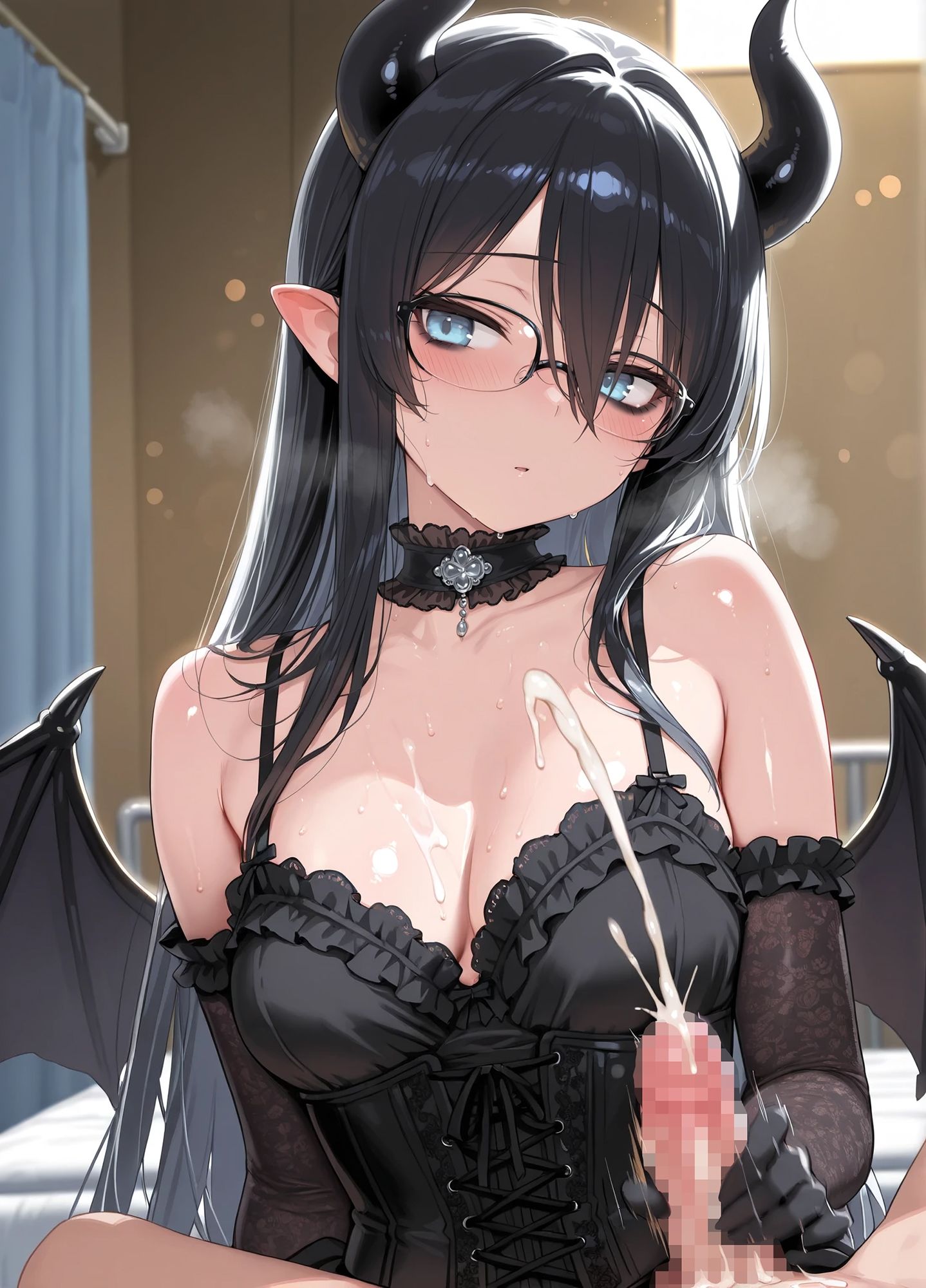 サンプル画像3:びょうじゃくくろかみロングとがっこうコスエッチ(板わに) [d_569840]