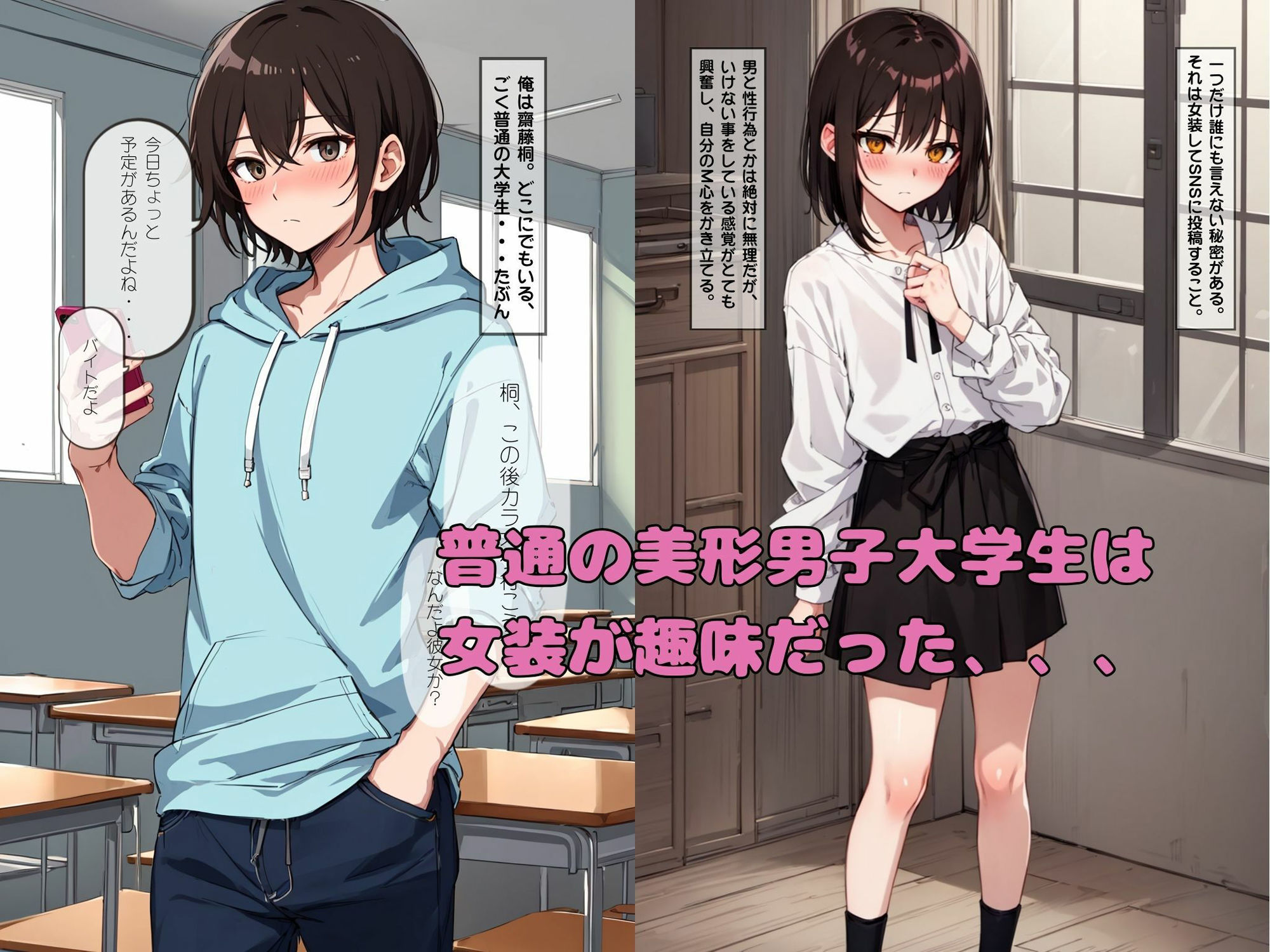 サンプル画像1:女装してネカマチャットしてたら特定＆調教された話(スパイスキッド) [d_569876]