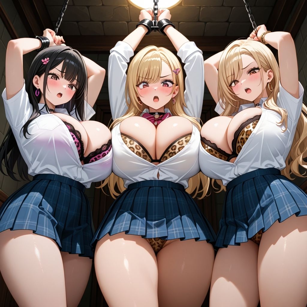 サンプル画像1:フェチコレVol.65 吊り上げ拘束されたヒョウ柄爆乳ギャルハーレム【総枚数250枚】(満点星) [d_569906]