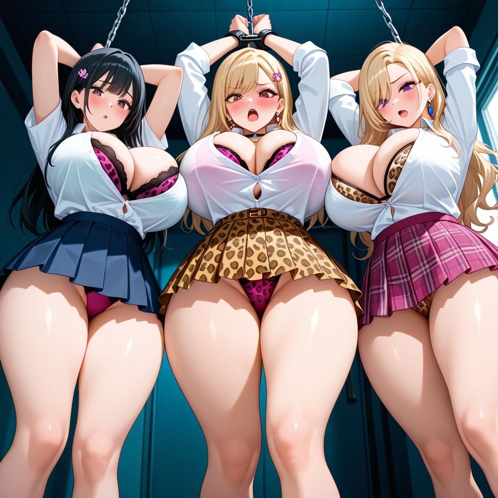 サンプル画像2:フェチコレVol.65 吊り上げ拘束されたヒョウ柄爆乳ギャルハーレム【総枚数250枚】(満点星) [d_569906]