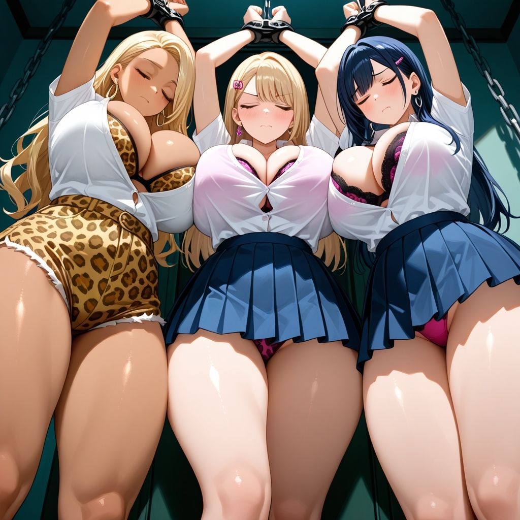 フェチコレVol.65 吊り上げ拘束されたヒョウ柄爆乳ギャルハーレム【総枚数250枚】 画像8