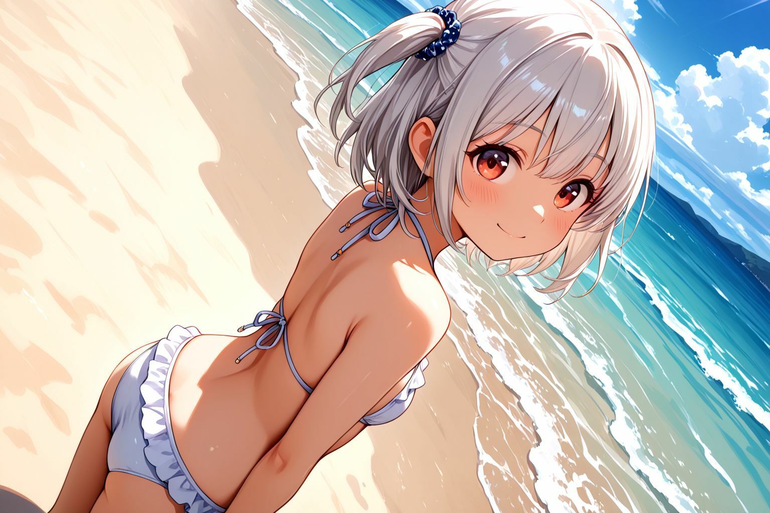 ミックスガールズコレクション  ちっぱい女の娘と海辺でイチャイチャセックス 画像2