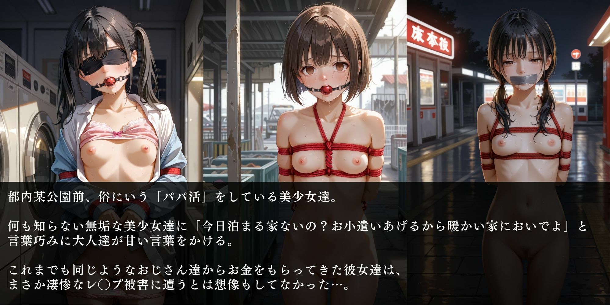 穢され汚された処女達〜屈辱支配された家出少女達に強●性交中出しして孕ませる〜 画像1