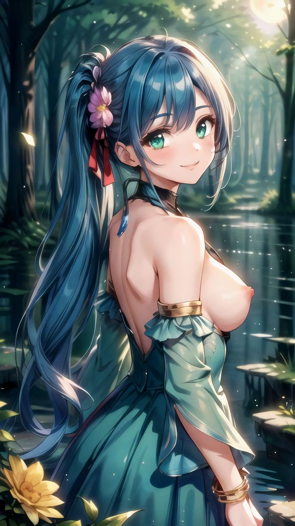青髪美少女 - 魅惑のエロティックアートCG集239枚 画像10