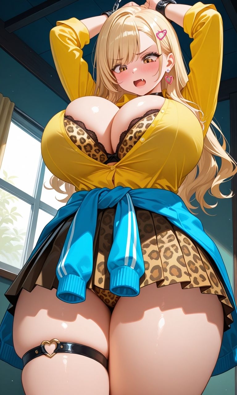 サンプル画像1:フェチコレVol.66 吊り上げ拘束されたヒョウ柄好きの金髪爆乳ギャル【総枚数250枚】(満点星) [d_570549]