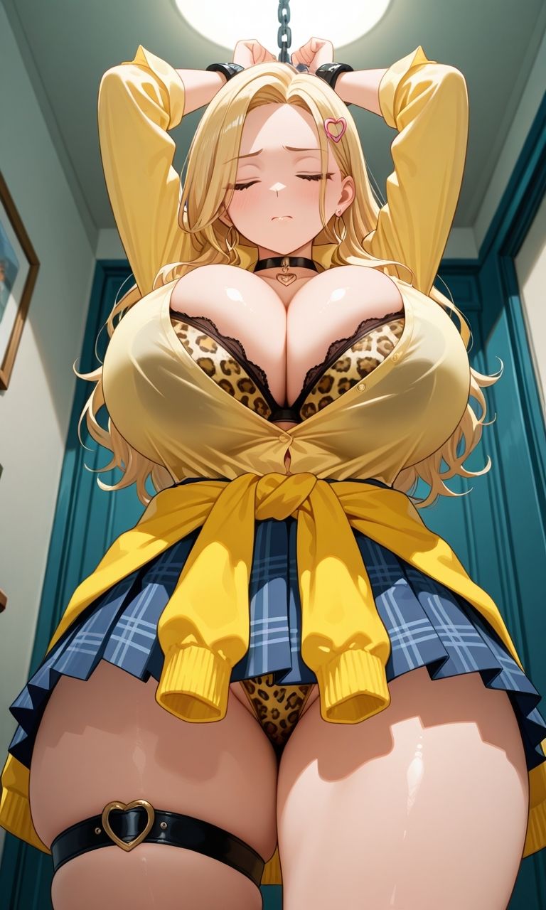 サンプル画像6:フェチコレVol.66 吊り上げ拘束されたヒョウ柄好きの金髪爆乳ギャル【総枚数250枚】(満点星) [d_570549]