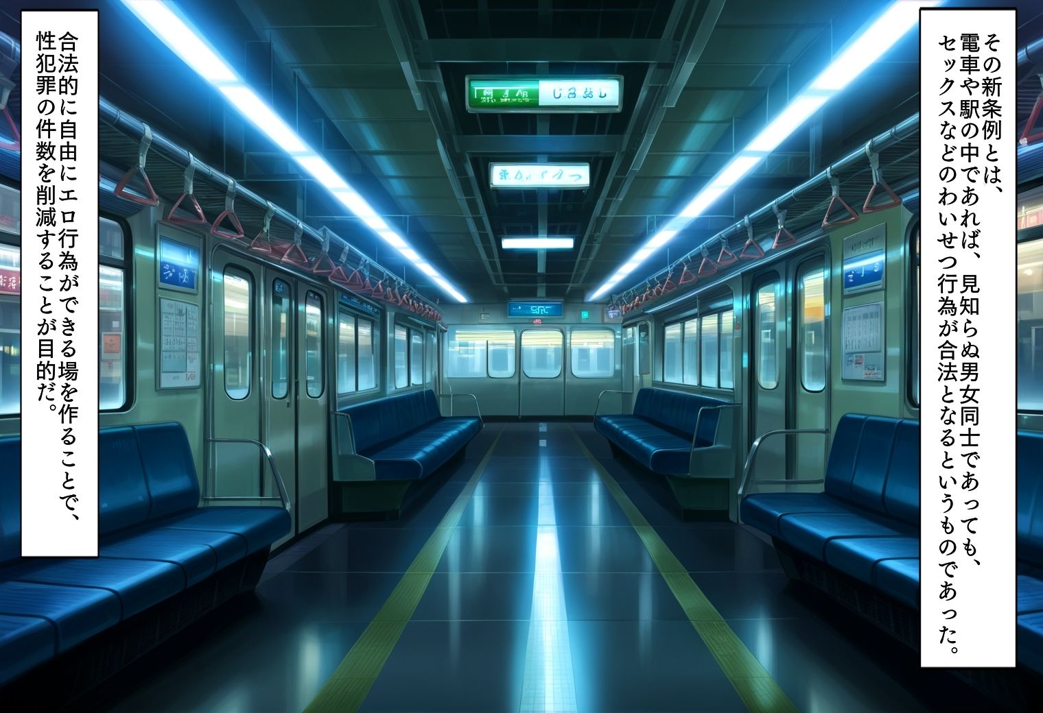 サンプル画像2:電車内は変態行為が合法な世界〜イラストVer〜(Tacosuke-Anime) [d_570550]