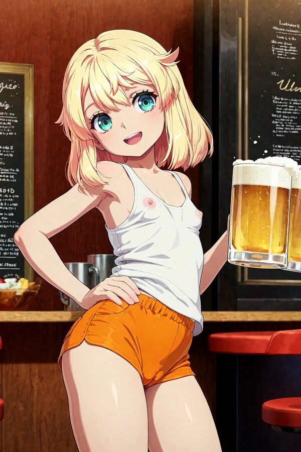 サンプル画像5:Blond hair Girl(自動描写人形) [d_570684]