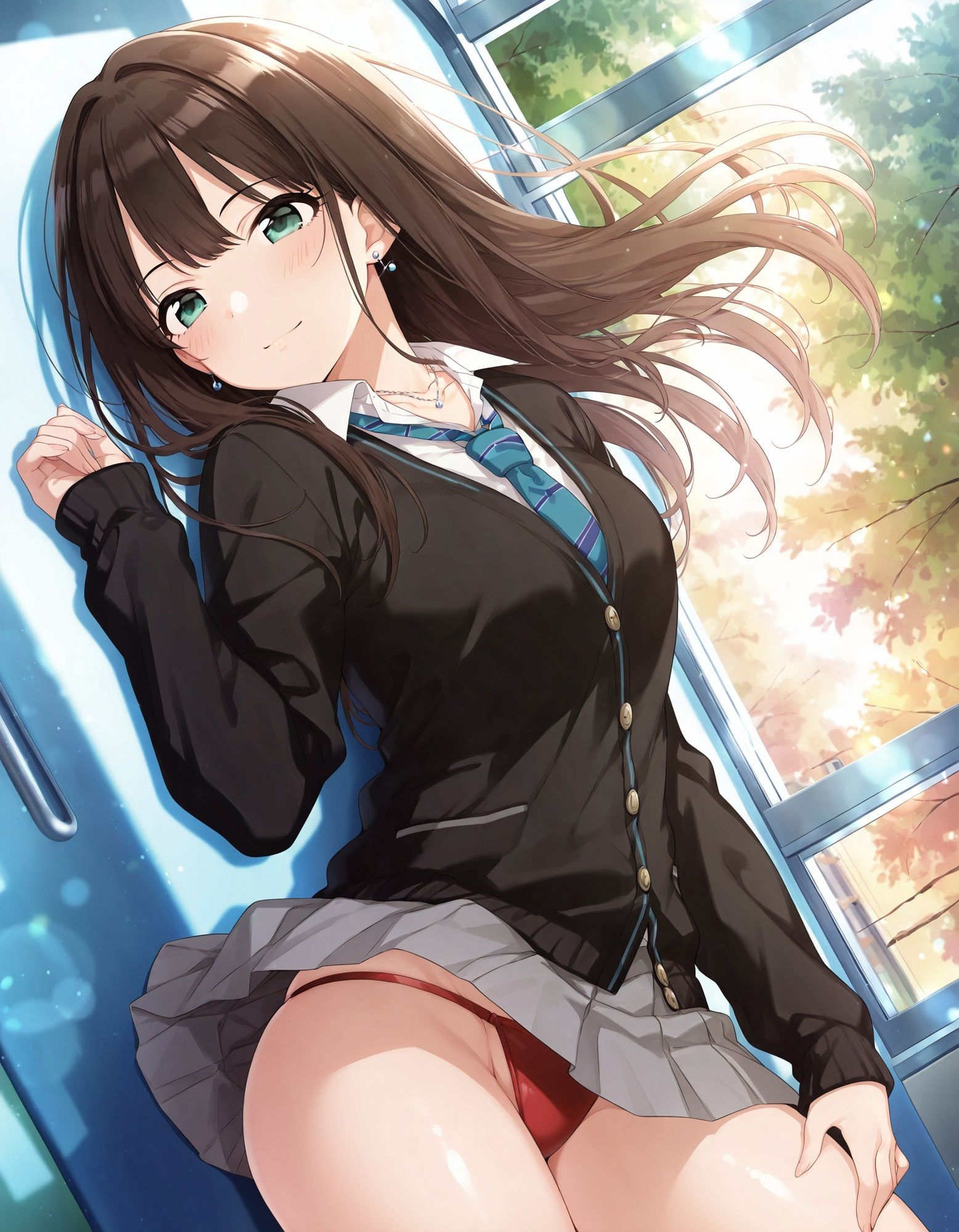 渋〇凛のパンチラ〜制服編〜 画像1