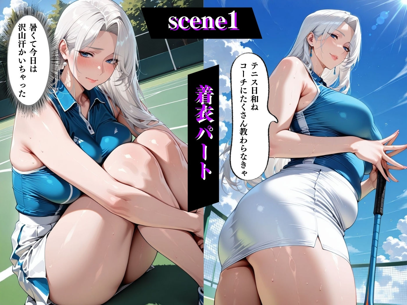 サンプル画像4:肉感人妻種付け〜テニスサークルの富裕層主婦  コート外孕ませ〜(トッポギ) [d_570722]