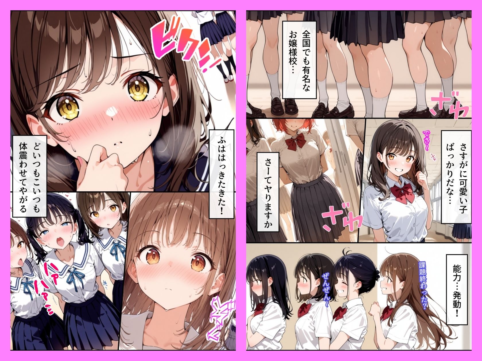 サンプル画像1:女子校生ハーレム 女を発情させる能力を手に入れた男(まほろ先生) [d_570744]