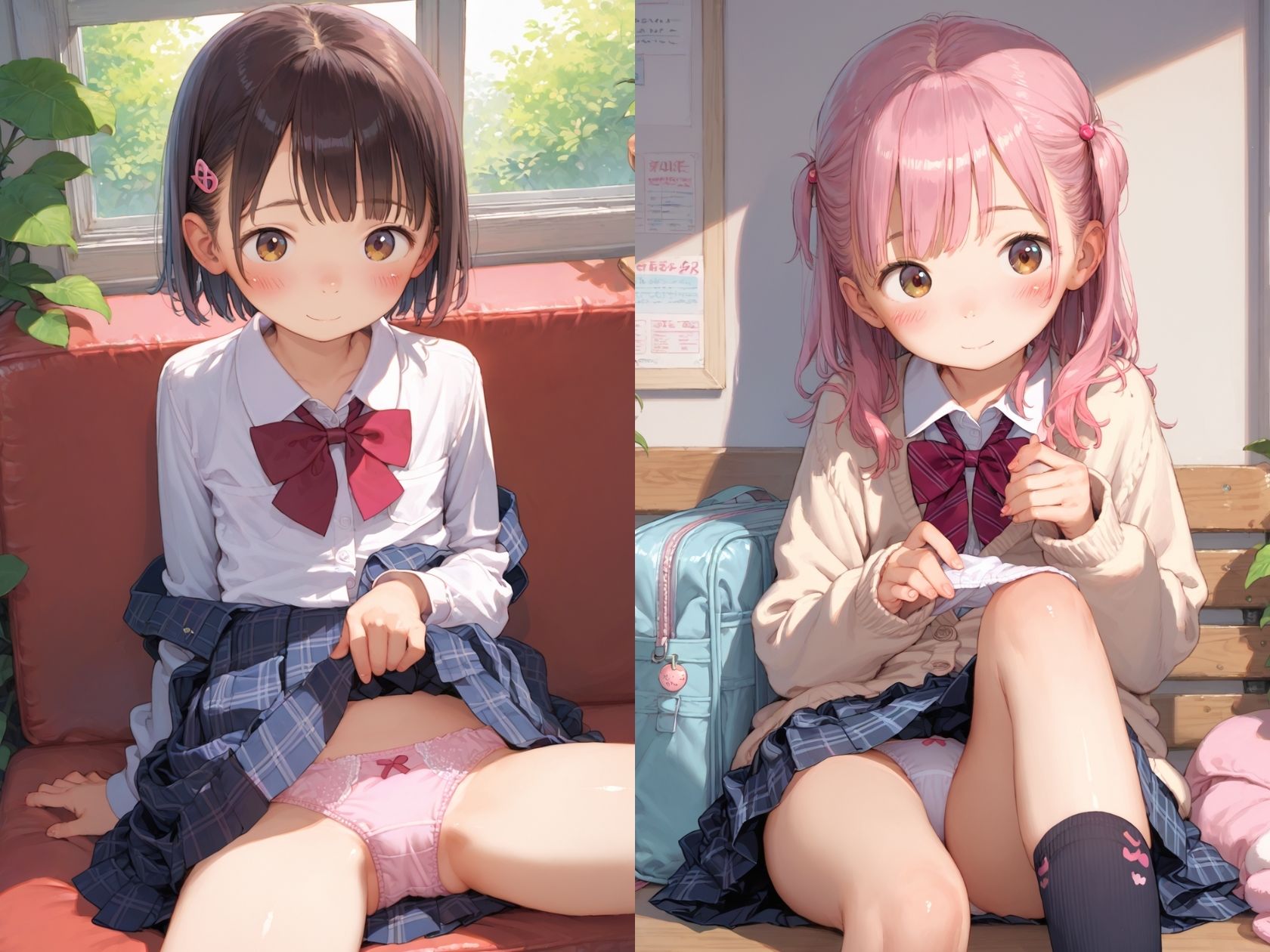 ちっぱい生徒が先生たちを誘惑しガチハメ絶頂 サンプル画像 2