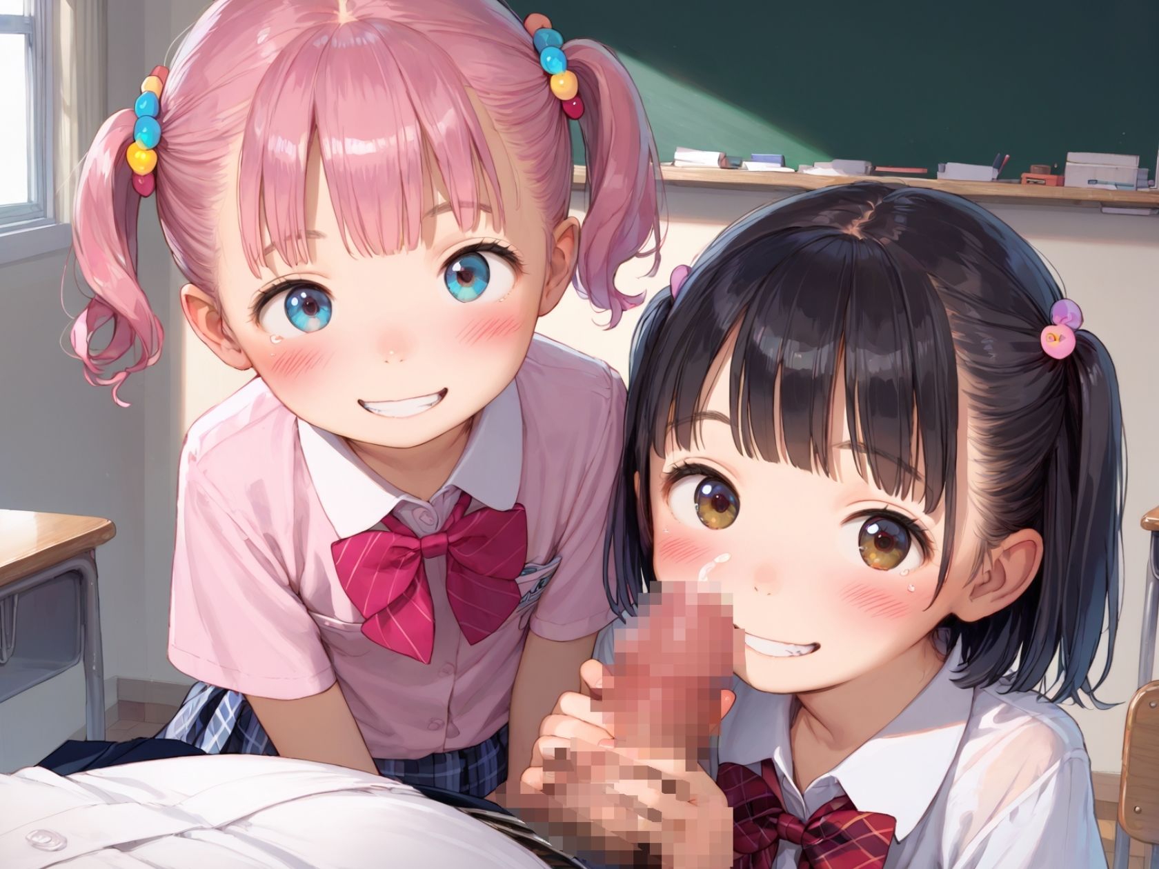 ちっぱい生徒が先生たちを誘惑しガチハメ絶頂 サンプル画像 3