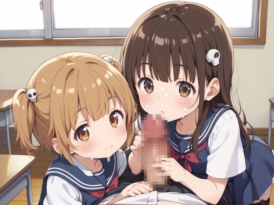 学校でロリ少女達を中出ししてヤりまくり! 画像1
