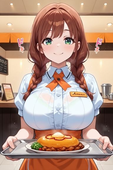 憧れの巨乳ウエイトレスさんのエロサービス 画像2