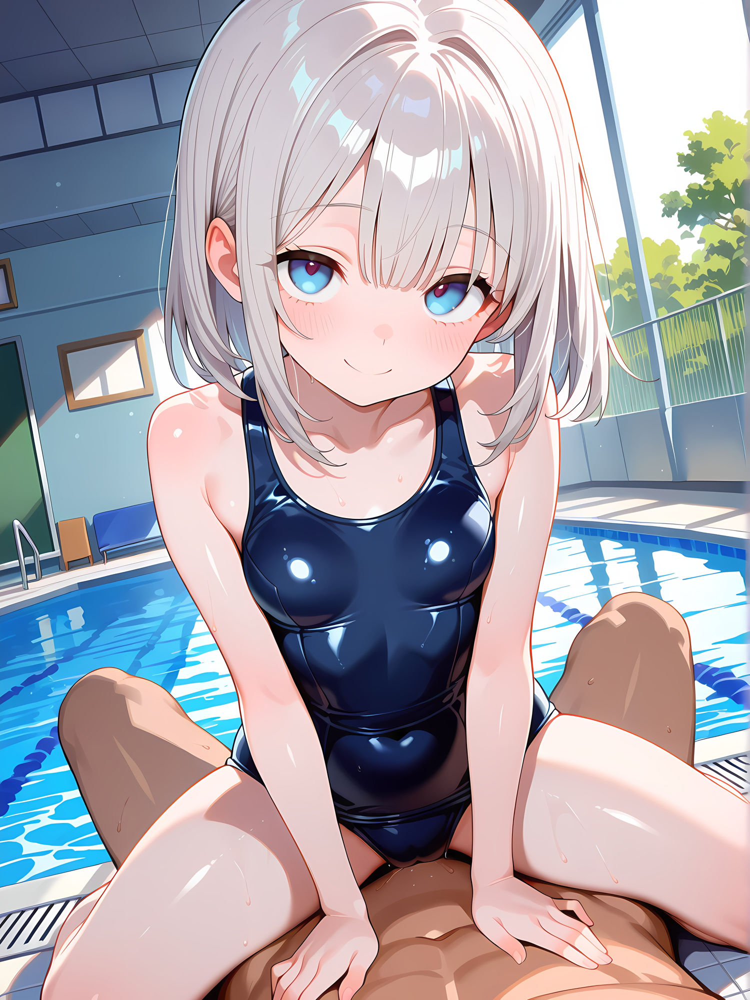プールでスク水女子とイチャイチャ!4 画像8