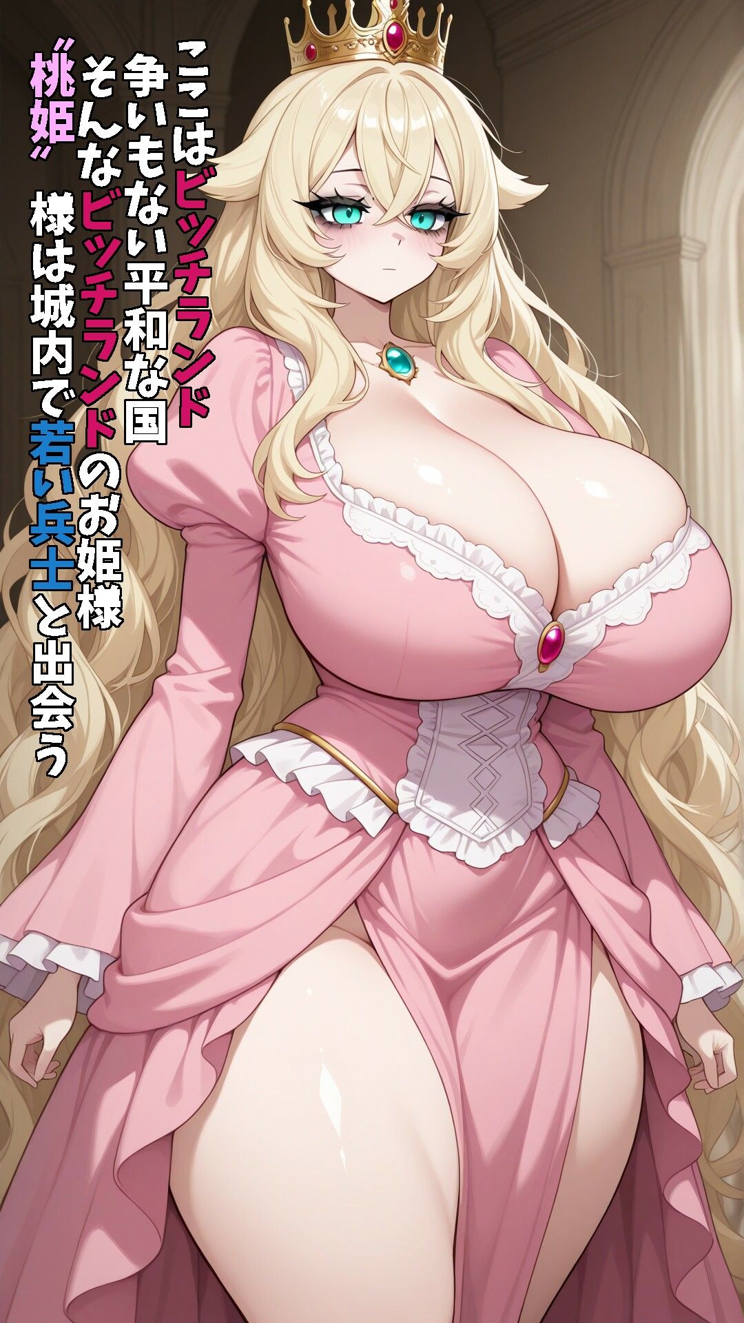 サンプル画像1:ビッチランドのお姫様  ビッチな桃姫様(tAI量SYA精) [d_571128]