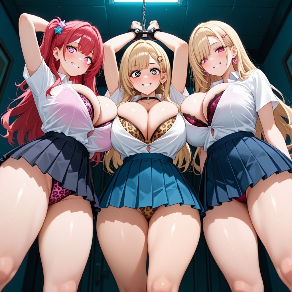 サンプル画像1:フェチコレVol.68 吊り上げ拘束されて催●を受けるヒョウ柄爆乳ギャルハーレム【総枚数250枚】(満点星) [d_571159]