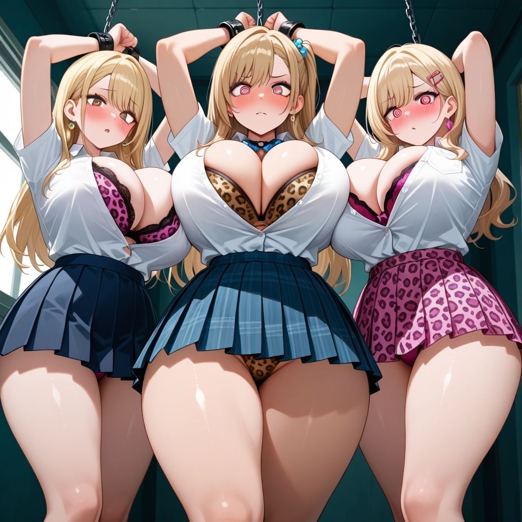 フェチコレVol.68 吊り上げ拘束されて催●を受けるヒョウ柄爆乳ギャルハーレム【総枚数250枚】 画像3