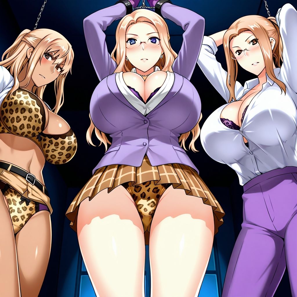 フェチコレVol.68 吊り上げ拘束されて催●を受けるヒョウ柄爆乳ギャルハーレム【総枚数250枚】 画像8