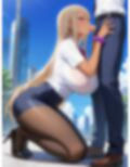 爆乳黒ギャルのOLがオフィスで男たちとやりたい放題！