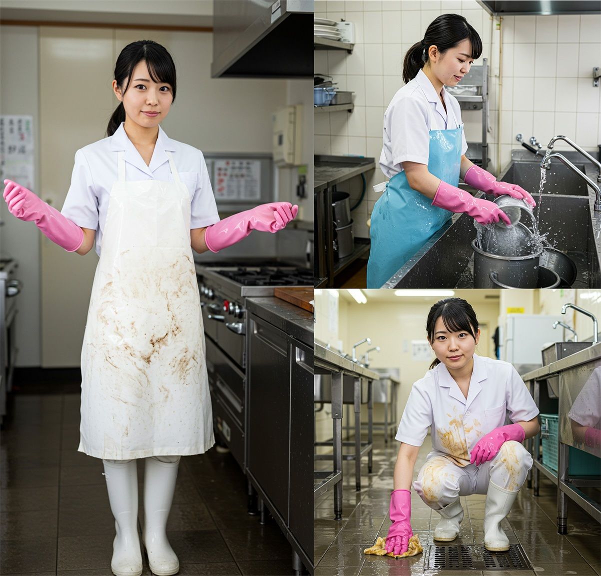 サンプル画像1:給食調理員  斎藤彩音  写真集(ホワフェチ) [d_571561]