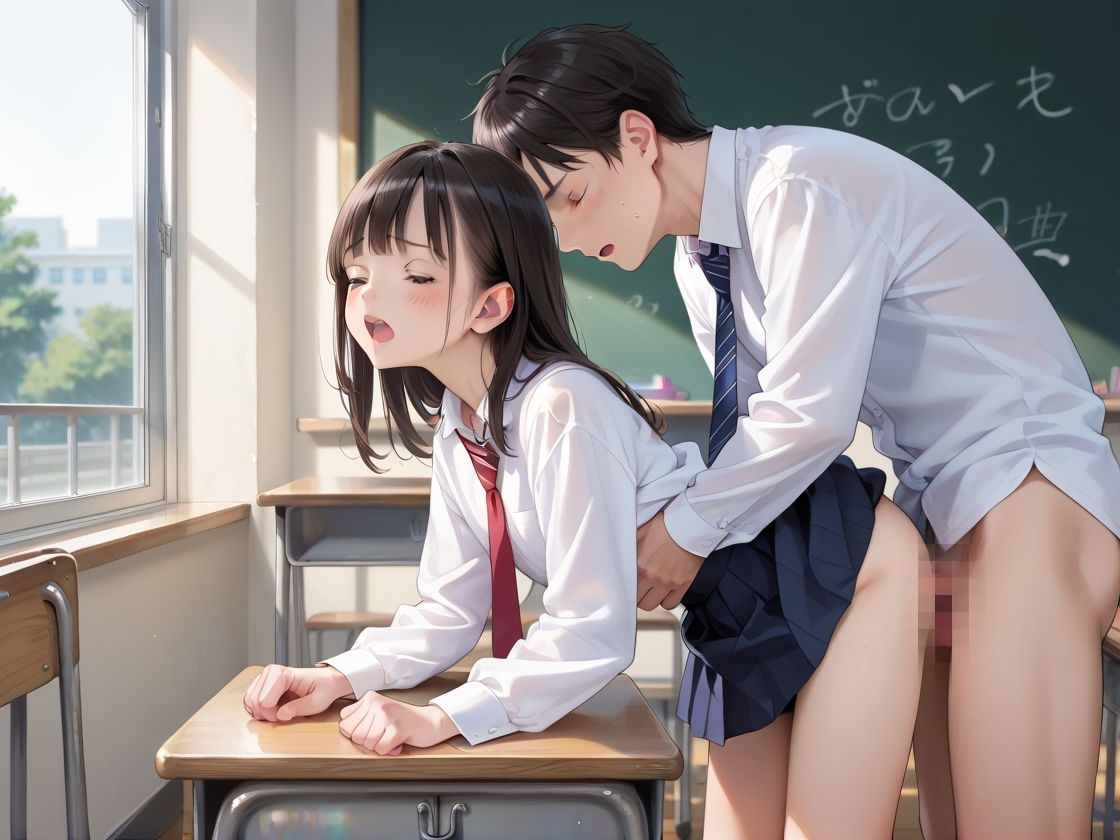 初心すぎ注意!童貞男と処女女子校生のいちゃいちゃラブラブ性交 画像3
