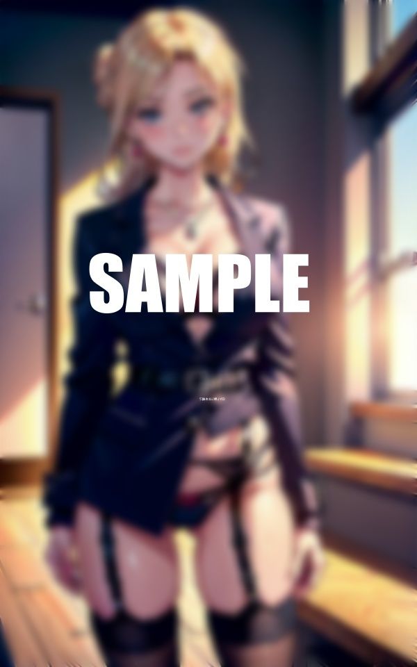 サンプル画像2:やりたがりの巨乳ガーターベルト美女OLたち我慢できないエロ過ぎる誘惑(AI美女LABO.10) [d_571674]