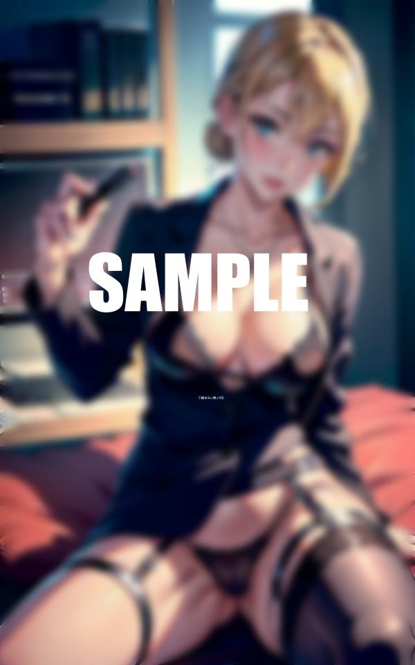 サンプル画像3:やりたがりの巨乳ガーターベルト美女OLたち我慢できないエロ過ぎる誘惑(AI美女LABO.10) [d_571674]