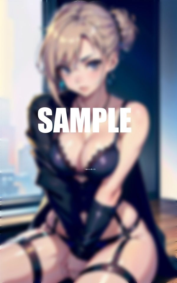 サンプル画像5:やりたがりの巨乳ガーターベルト美女OLたち我慢できないエロ過ぎる誘惑(AI美女LABO.10) [d_571674]