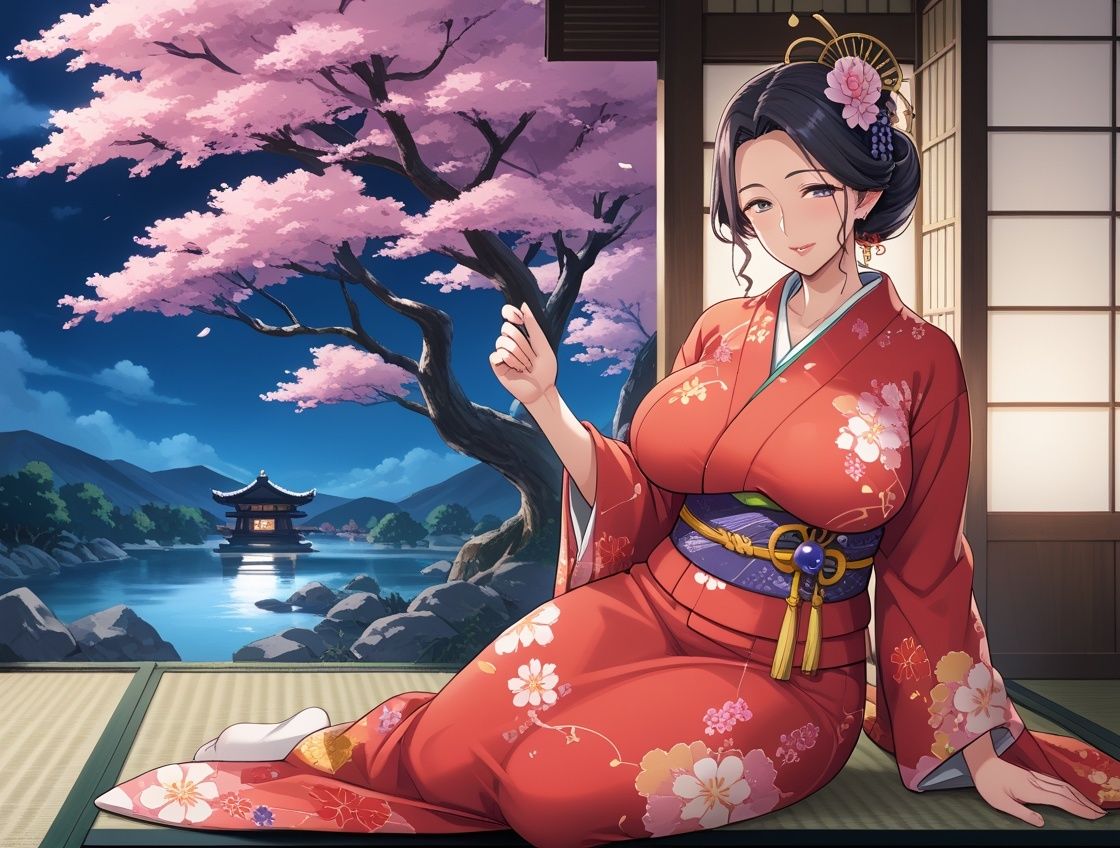 サンプル画像5:着物が似合う義母と旅行したら危険日種付けセックスに発展してしまった話(ホムラ) [d_571706]