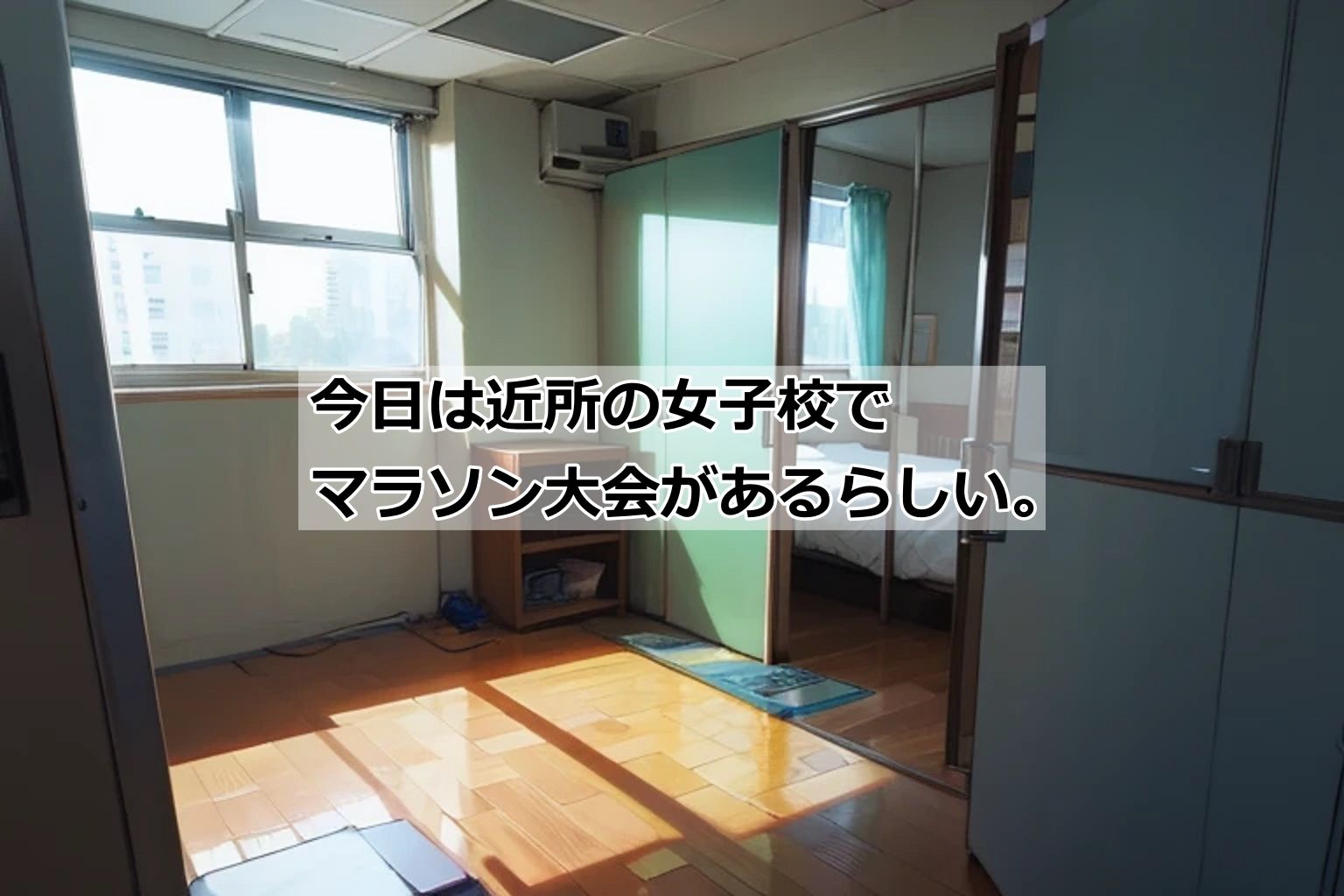 爆乳女子校生、びしょ濡れマラソン大会 画像1