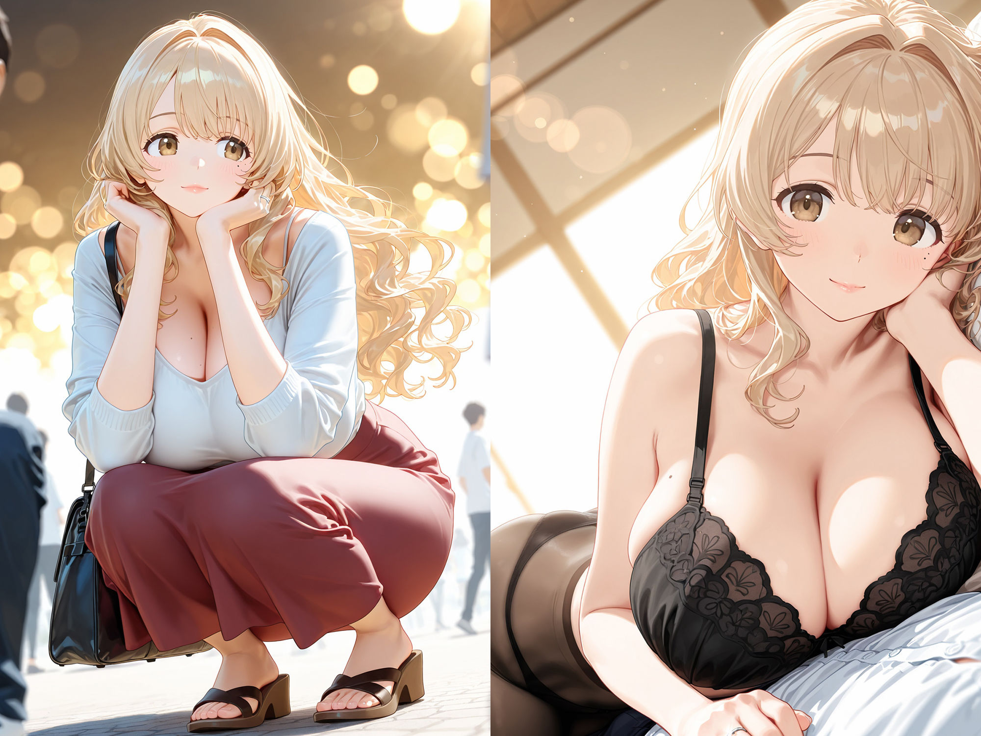 サンプル画像2:爆乳人妻は快楽に正直(朝のテント) [d_571743]