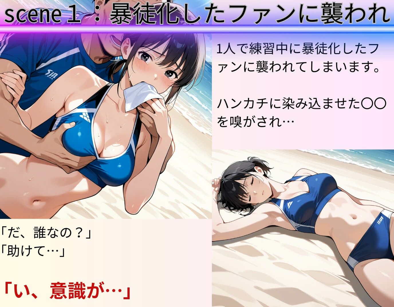 サンプル画像3:怒涛の連続ピストンに、止まらぬ強●絶頂！現役J〇ビーチバレー部員の若ま〇こ決壊＆崩壊(制服物語) [d_571913]