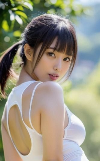 サンプル画像2:白いレオタード美女図鑑 – AI美女の悩殺ボディライン(BAI Publishers) [d_571919]