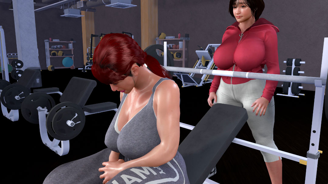 サンプル画像2:ふたなりがばれてしまって…。スポーツジムでW爆乳ふたなりレズ(秘密らぶ) [d_571933]