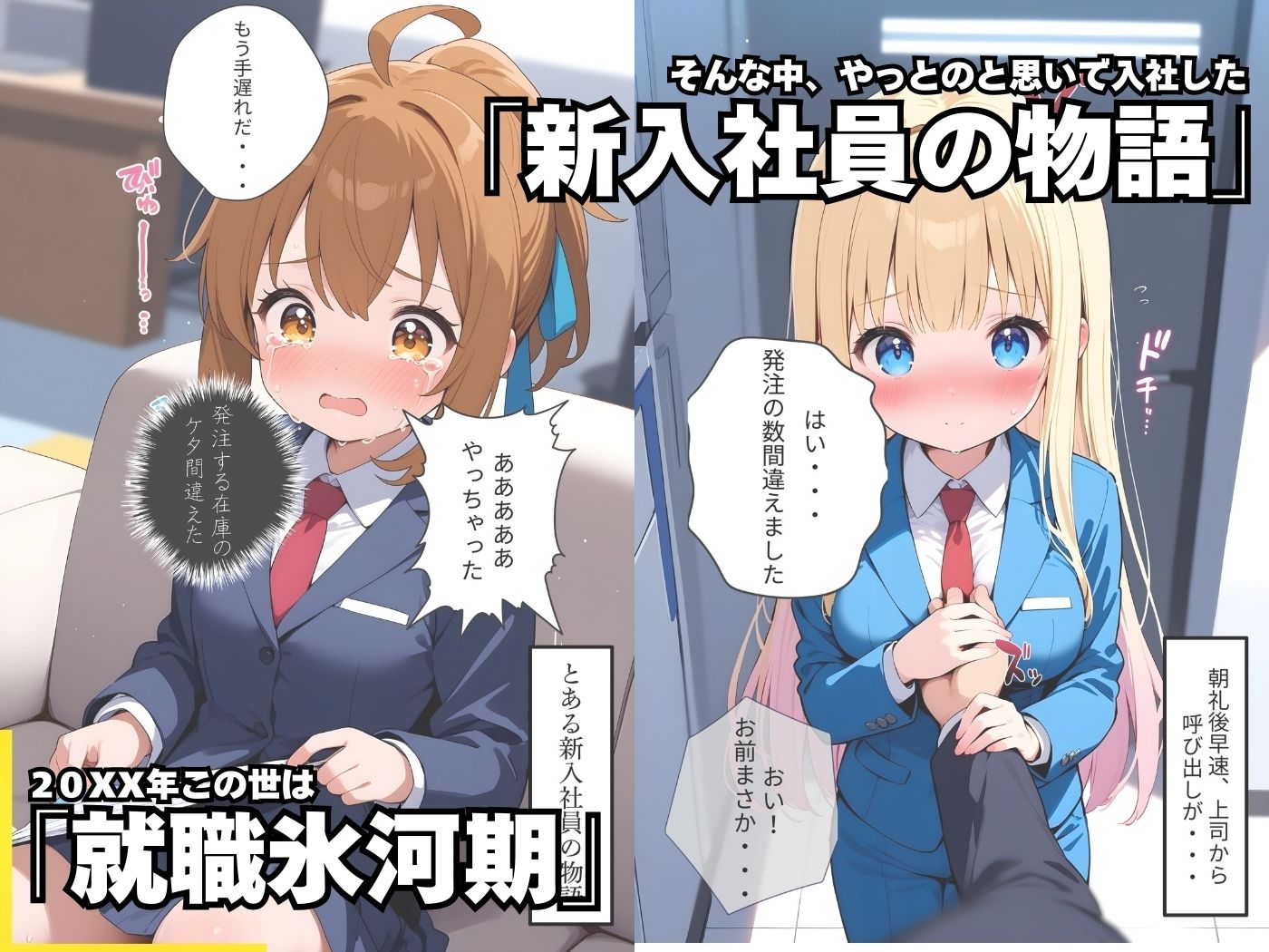 サンプル画像1:仕事で重大なミスをした新入社員が社内で公開調教される話(Three Wonders) [d_571957]